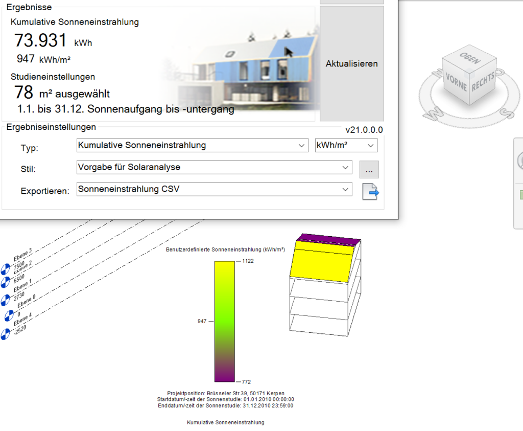 Dreistöckiges Wohnhaus mit Mieterstrom